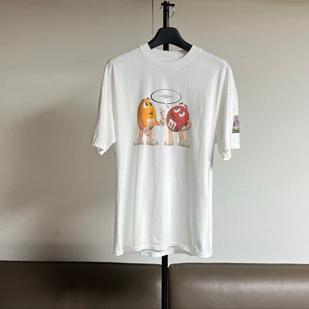 빈티지 M&M 초콜릿 프로모 반팔 티셔츠