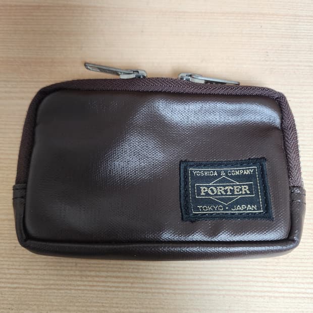 요시다포터 프리스타일 멀티코인 케이스 브라운