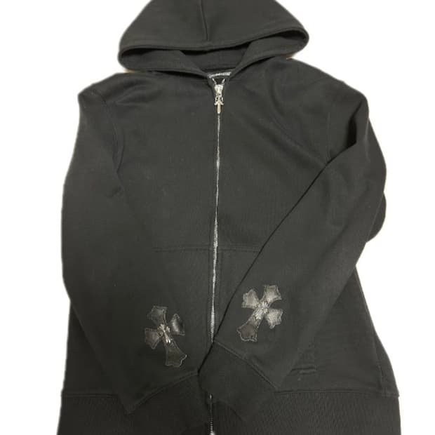 Chrome hearts 크롬하츠 크로스 레더 후드집업