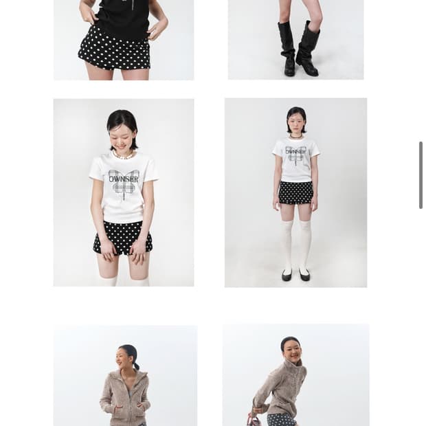 오운서 도트 팬츠스커트