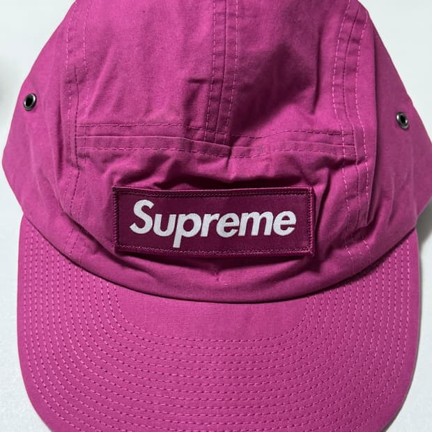 슈프림 왁스 코튼 캠프캡 마젠타  23FW