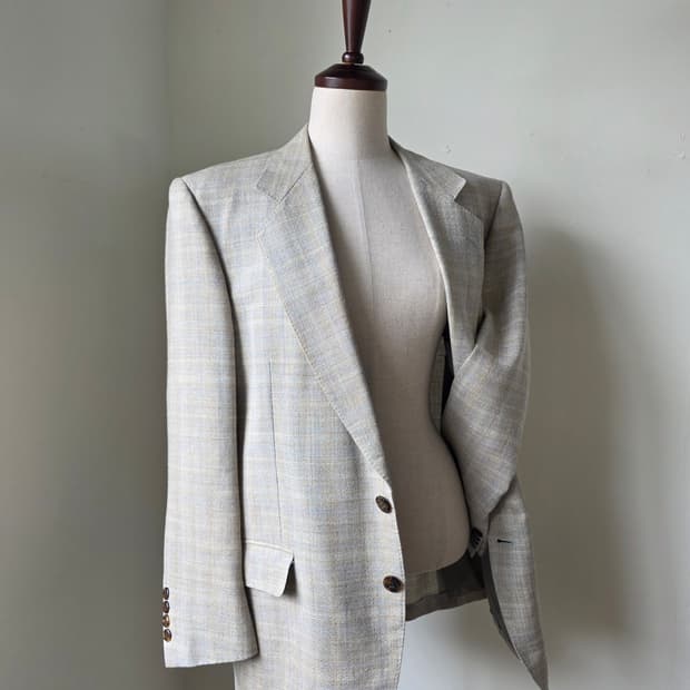 GIVENCHY 지방시 각인 단추 린넨 싱글 남성 자켓