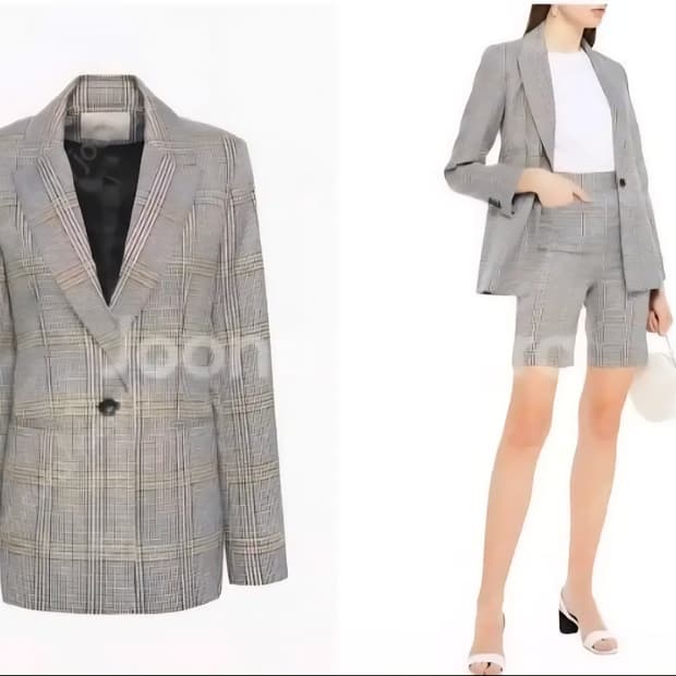 마쥬 비카르 자켓 블레이져 그레이체크 55