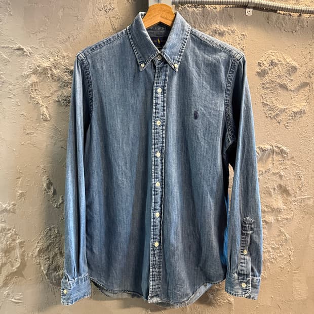 폴로 랄프로렌 POLO 클래식핏 데님 버튼다운 셔츠 인디고 S