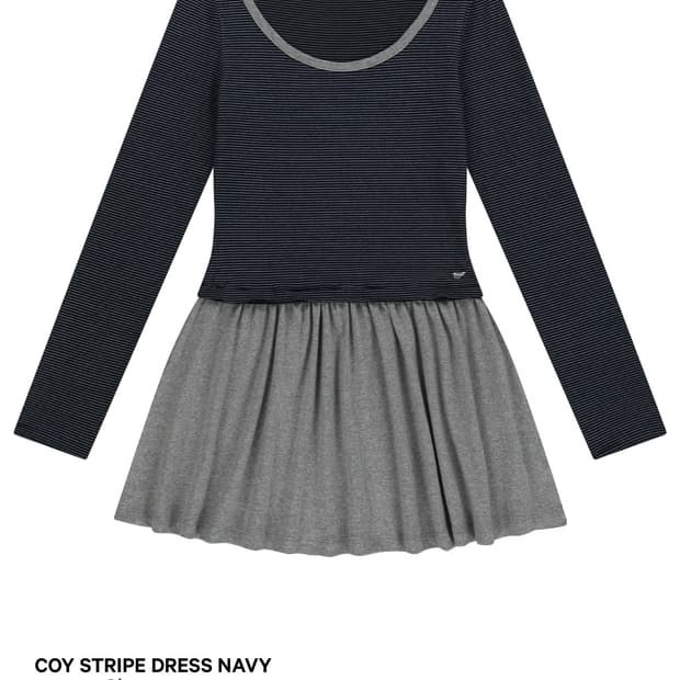 Coyseio 코이세이오 코이 스트라이프 드레스 네이비