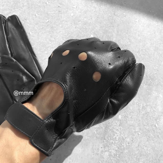 드라이빙 소가죽 장갑 블랙