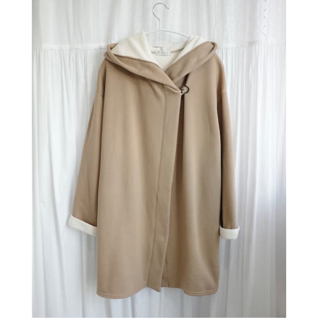 Afternoon tea wearable beige hoodie