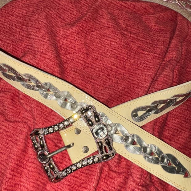 영롱 옐로우 보석바 벨트