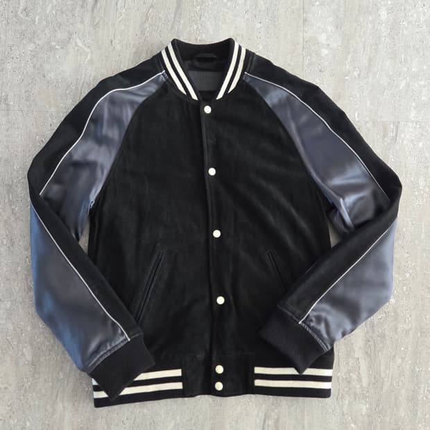 올세인츠 새틴 스웨이드 자켓