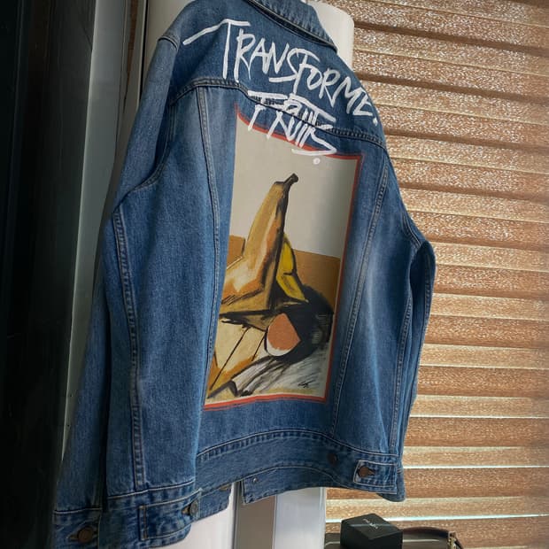 시스템옴므 x 권철화 아티스트 콜라보 데님 청자켓 ㅡ100~105