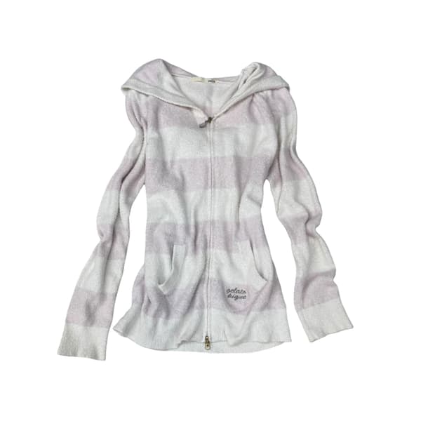 Gelato pique Fleece stripe zip up