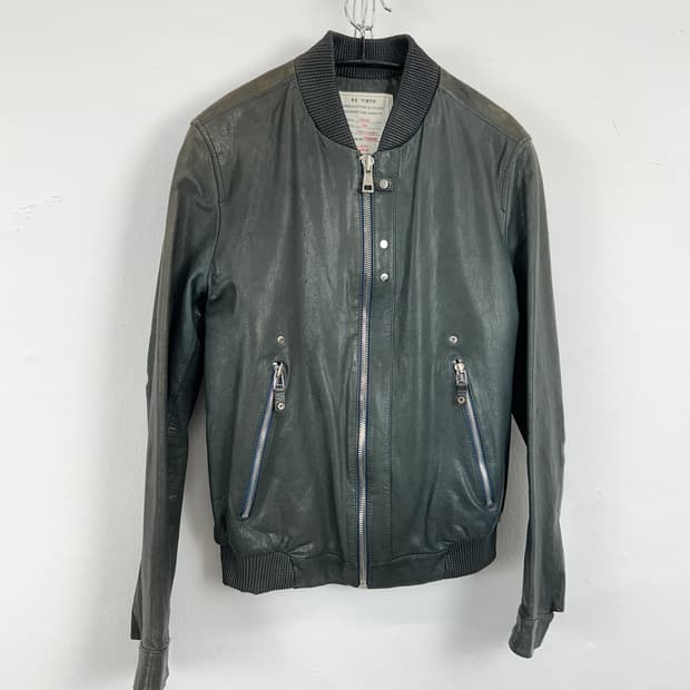 Intermezzo Faded Slim Leather Bomber