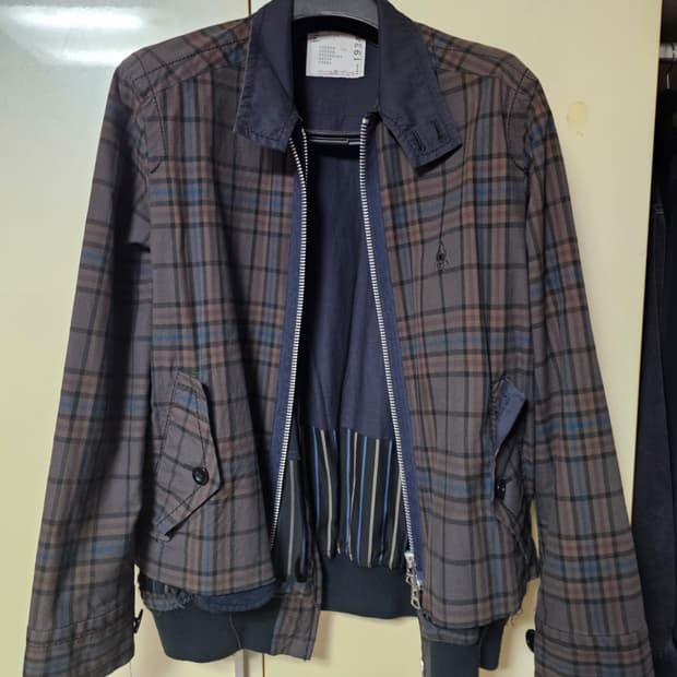 Sacai x dr.woo 체크 레이어드 자켓