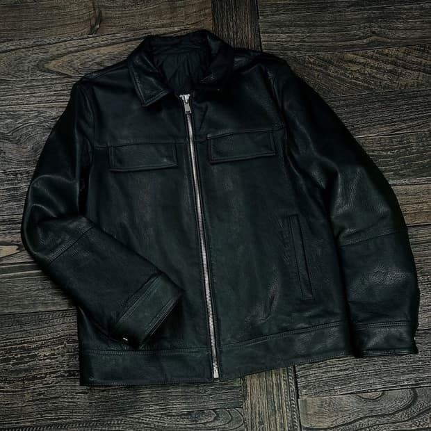 [빈티지] 리얼 고트 스킨 염소가죽 싱글 라이더 레더 자켓 M17025