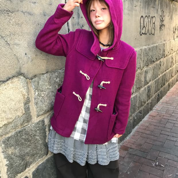 🩷컬러 떡볶이 코트 코디🩷