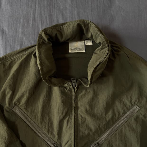 그라미치 Nylon Flight Jacket Black ink