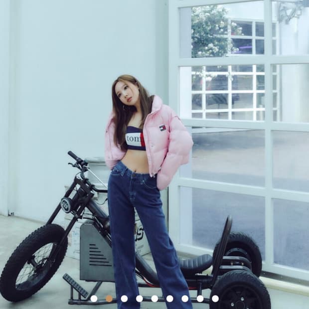 타미힐피거 핑크패딩