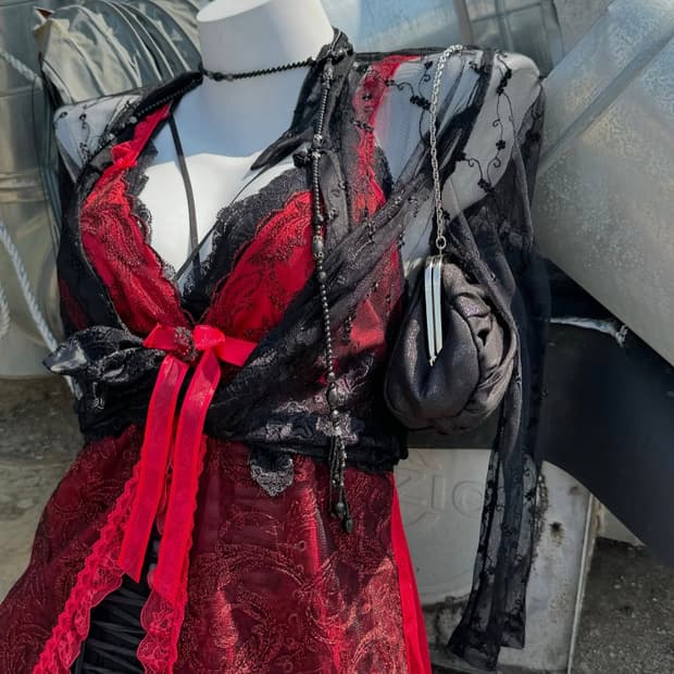 빈티지 섹시 고스 코디 세트 케토하우스 와이즈걸 큐빈티지 펑크