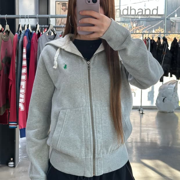 폴로랄프로렌 후드집업 그레이