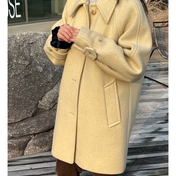 포저 레몬 울 하프코트