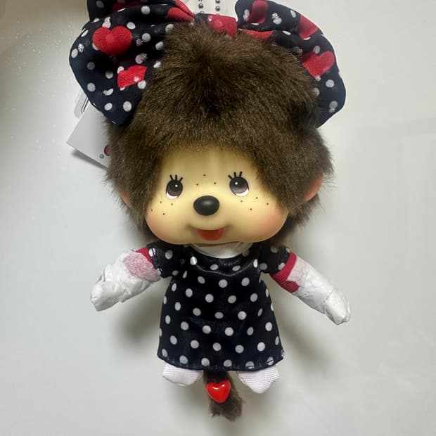 몬치치 도트리본 원피스 대두치치