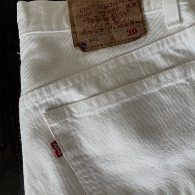 [30]리바이스 공식빈티지 501 화이트 데님팬츠 Made in USA