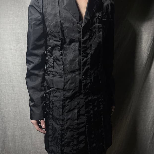 Comme des Gancon Black 19SS Cut Off Coat