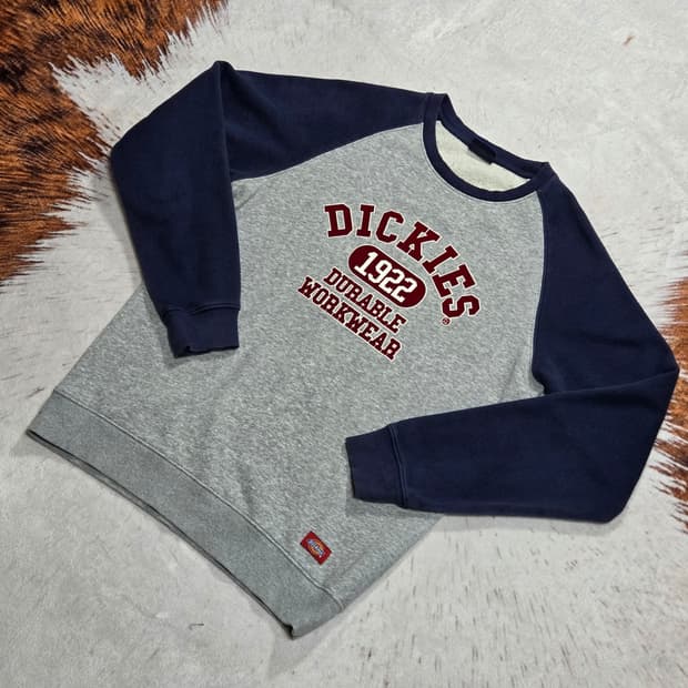 디키즈 네이비 그레이 배색 맨투맨