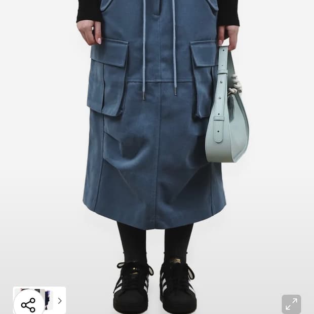 하이키클럽 핀턱 카고 스커트