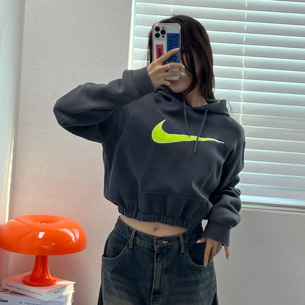 (WOMEN)나이키 크롭 후드-M1361