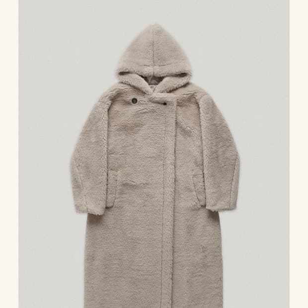 스무드무드 테디 쉐어링 후드 코트