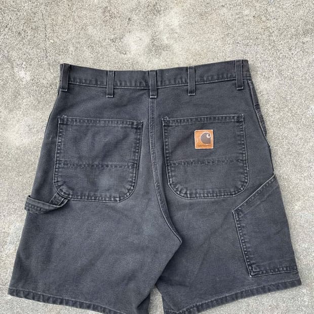 칼하트 블랙 데님 반바지
