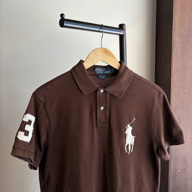 폴로 랄프로렌 브라운 빅포니 반팔 카라티