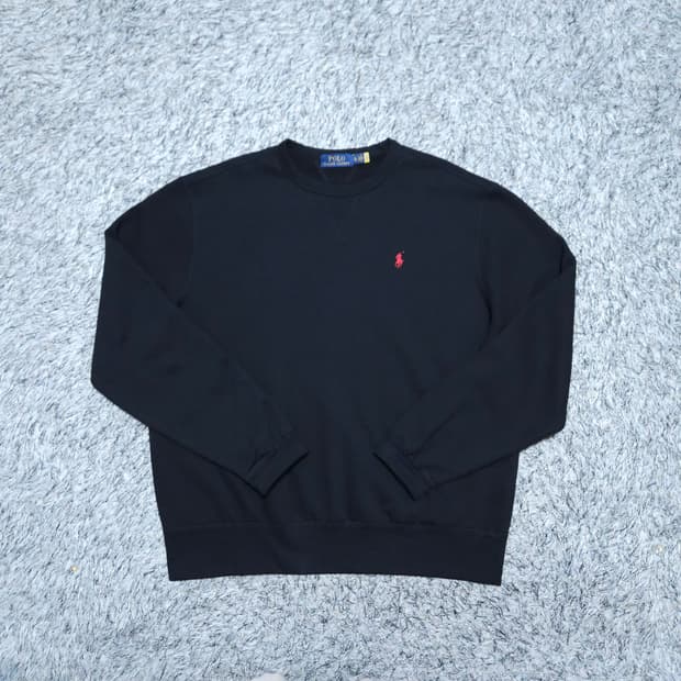 폴로랄프로렌) XL 남자 블랙 기모맨투맨 / 왕눈이샵