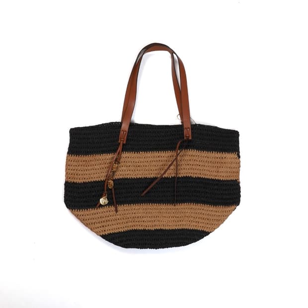 Lauren Ralph Lauren Stripe Straw Tote Ba
