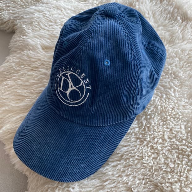 델리센트 deliccent 골지 골덴 코듀로이 모자 볼캡 네이비