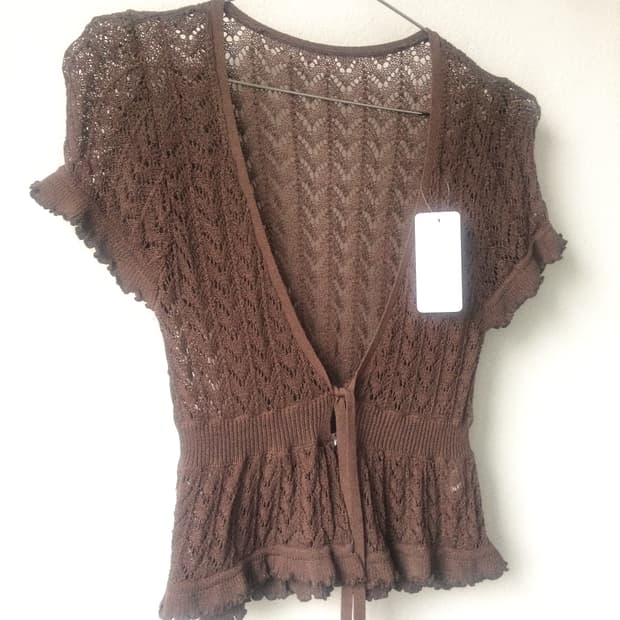 Crochet knit cardigan