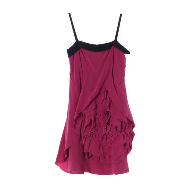 Silk burgundy mini dress