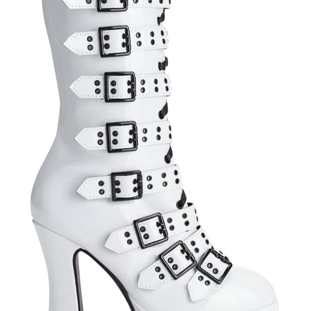 돌스킬 스트랩 부츠 화이트  230 -235