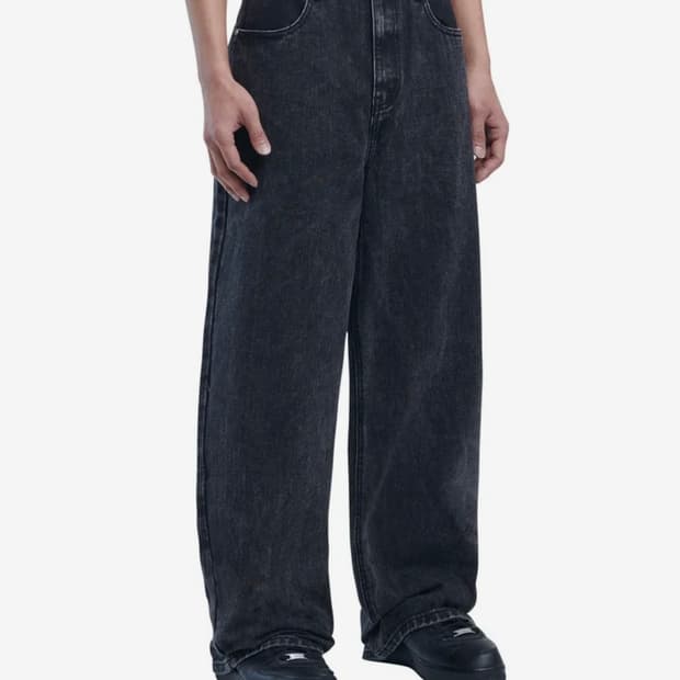 (NOMANUAL) 노매뉴얼 세미 와이드 데님 팬츠 (L,34)