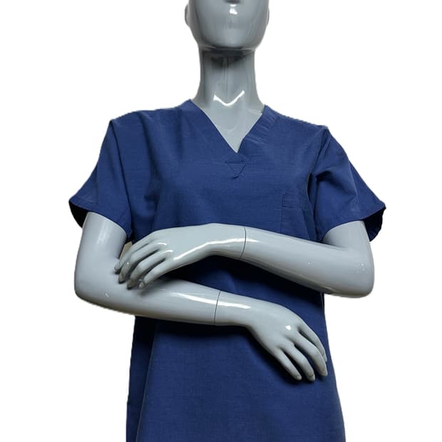 미국 미군 여군용 수술복 간호사 군의관 브이넥 반팔 티셔츠 (S)