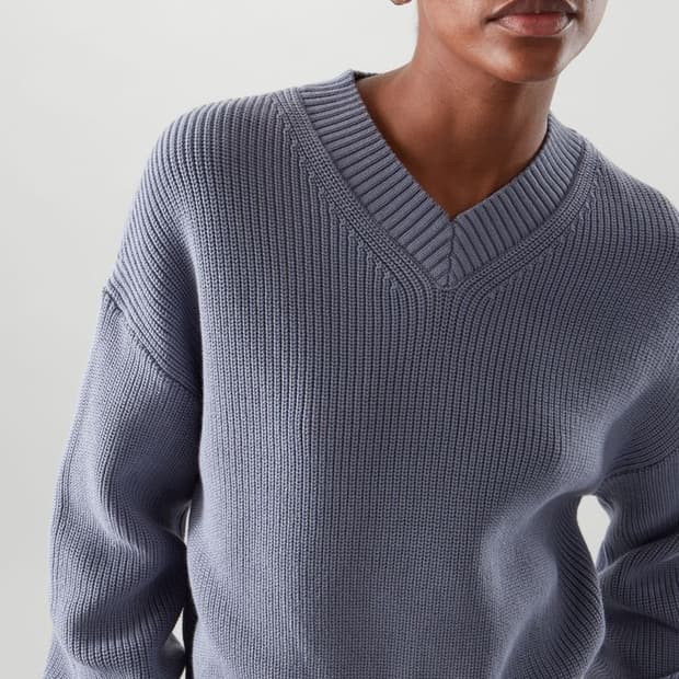 코스 코튼 브이넥 니트 / 여성 니트/ 여자 니트 