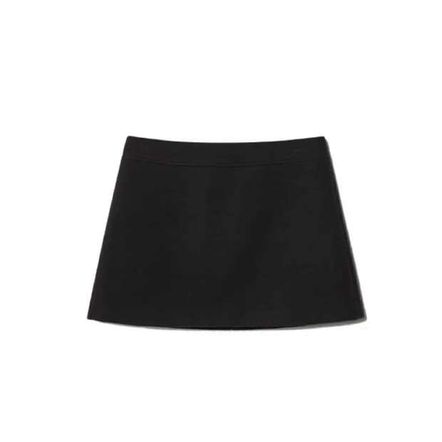 오어 ORE Sophie Basic Wool Skirt Black