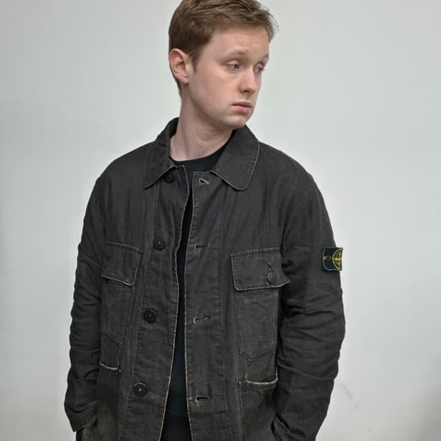 99SS 스톤 아일랜드 그린 엣지 왁스 코튼 재킷