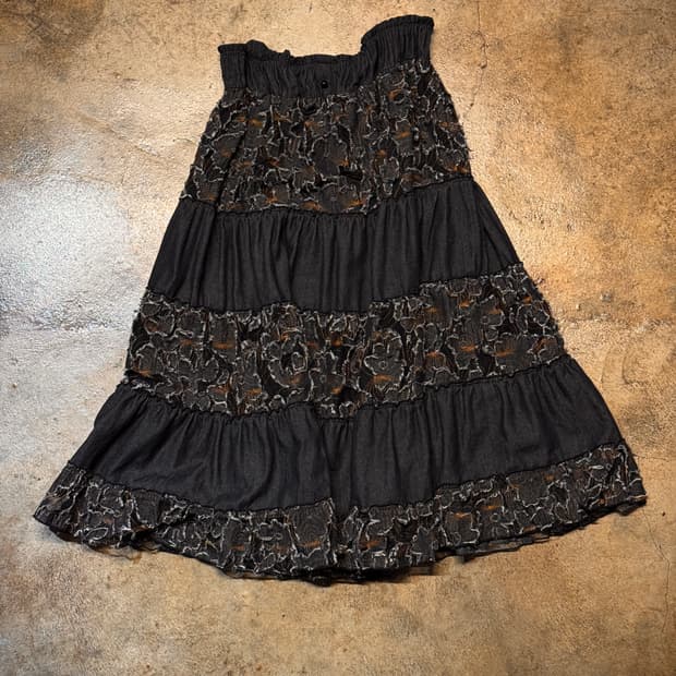 28-30inch ) Japanese Vintage Denim Skirt