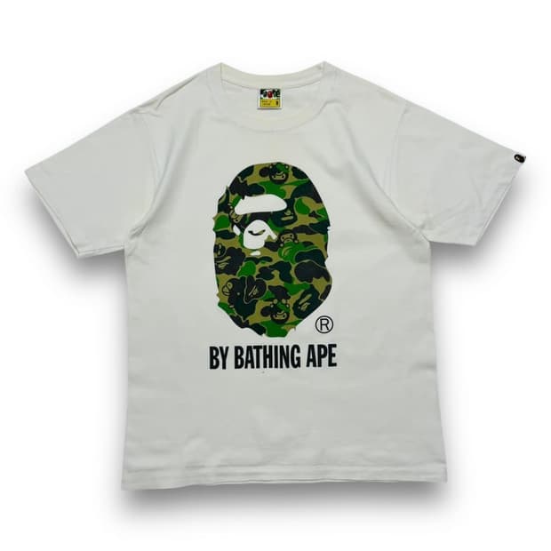 베이프 빅사루 카모 마일로 패턴 빈티지 반팔 티셔츠