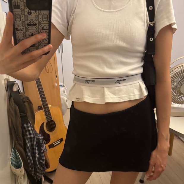 geel 블랙 미니 스커트 M