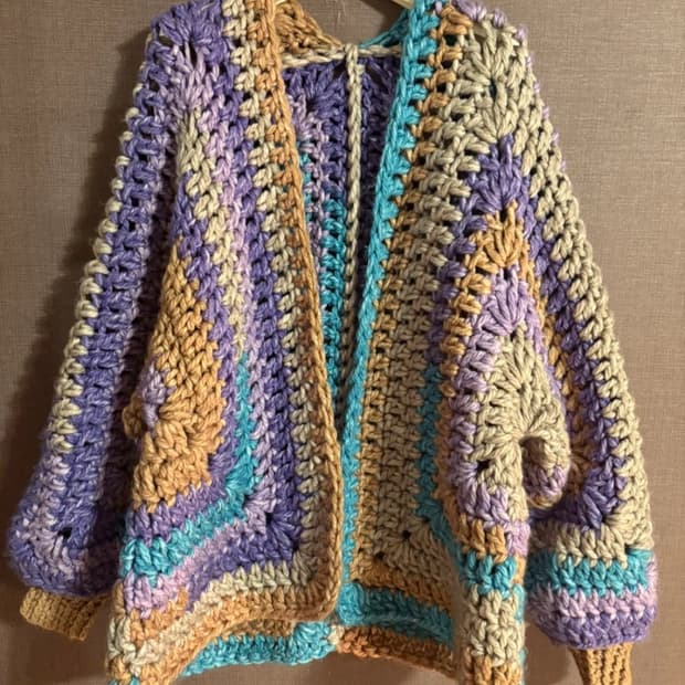 핸드메이드 뜨개 루즈핏 가디건