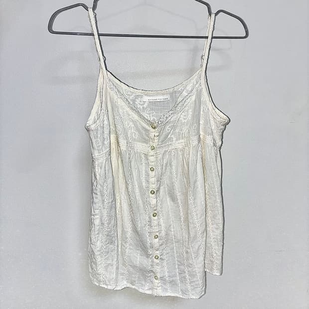 일본 빈티지 모리걸 레이스 나시 블라우스 