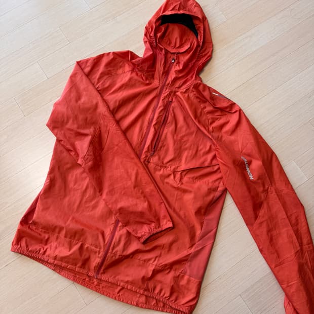 살로몬 salomon 오렌지 컬러 바람막이 XL